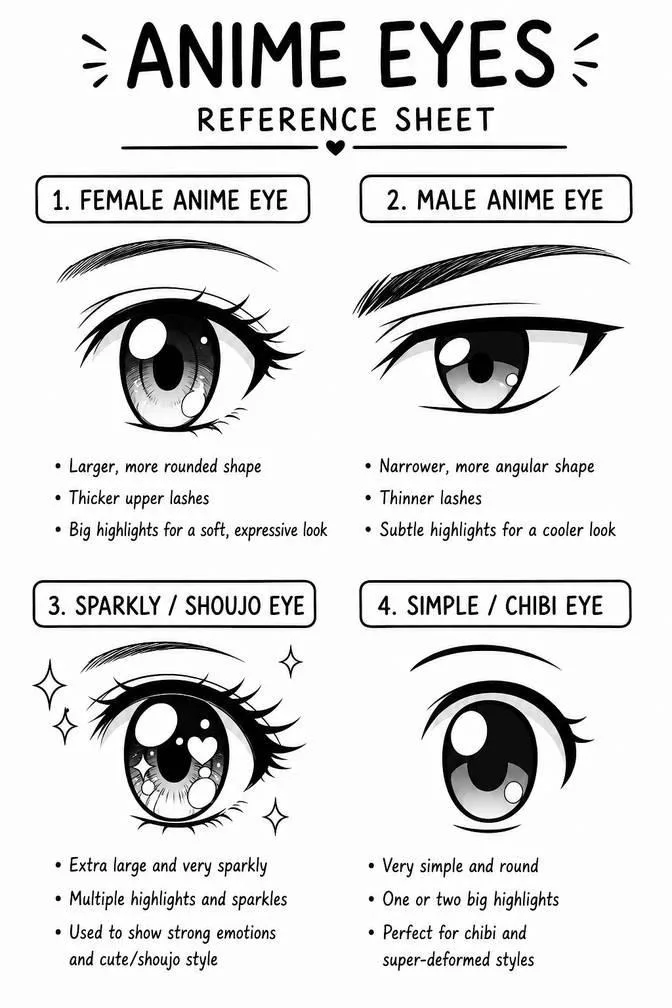 Anime eyes drawing