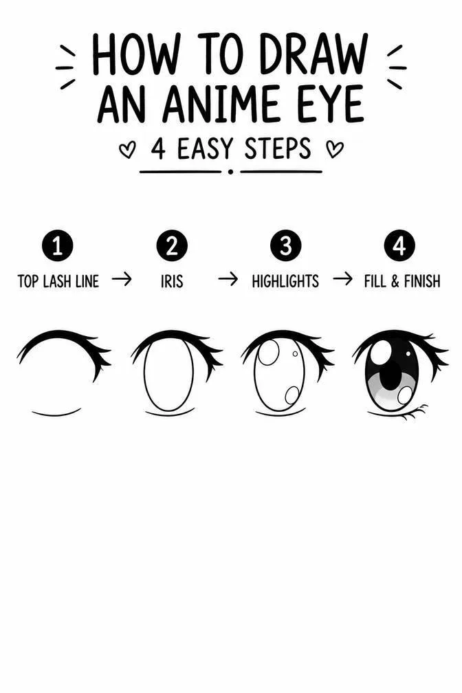 How to draw an anime eye