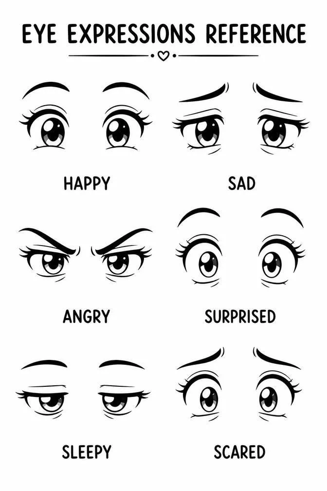 Eye expressions drawing