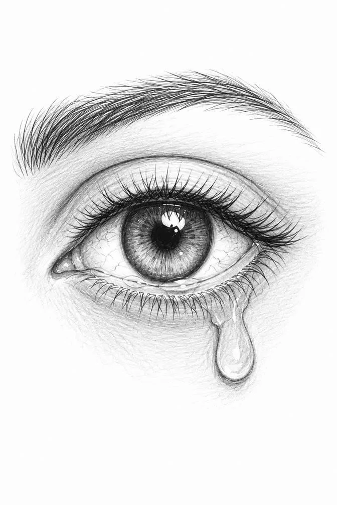 Crying / teary eye drawing