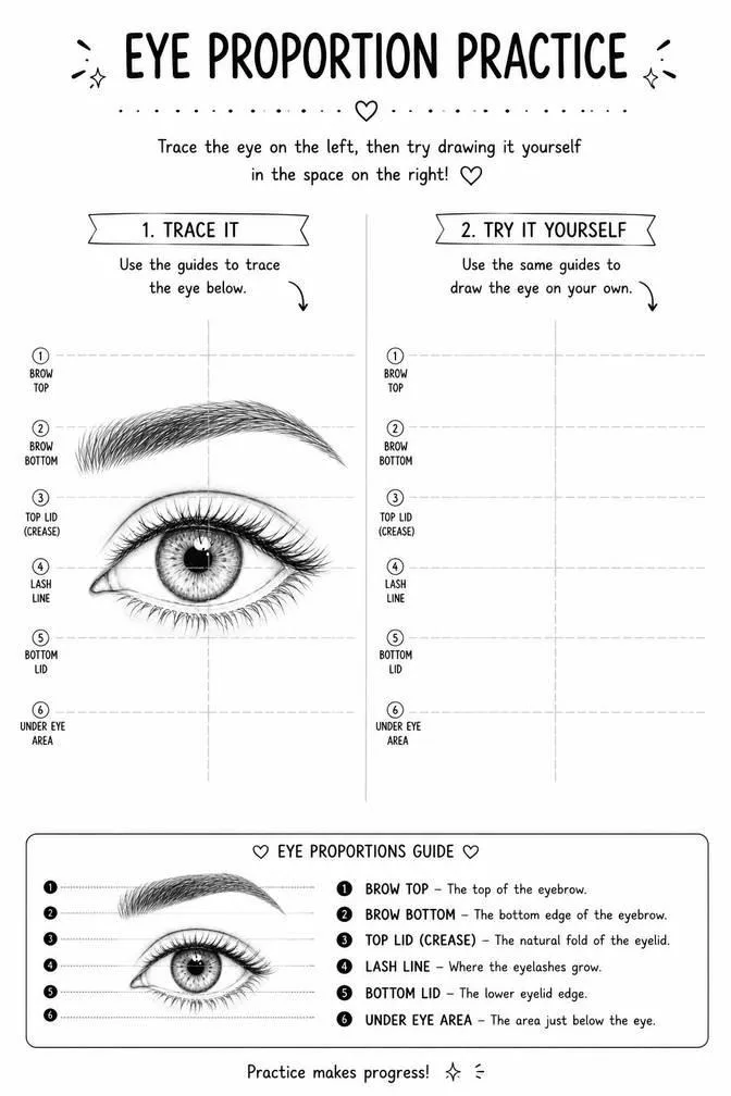 Eye proportion worksheet