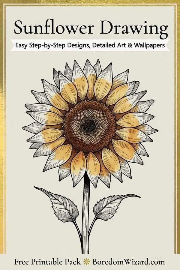 Sunflower Drawing