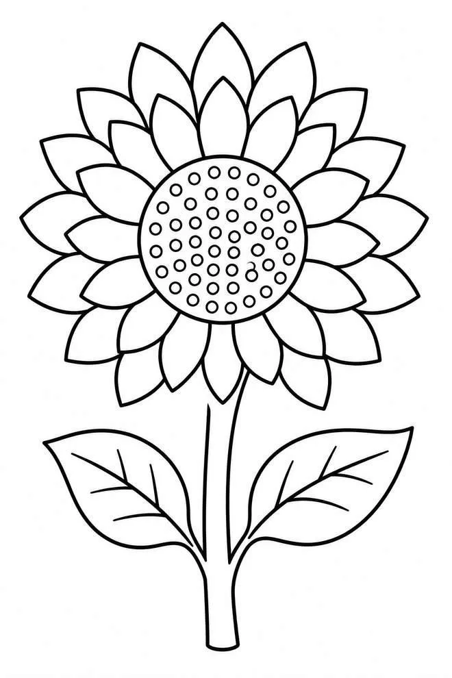 Simple sunflower outline