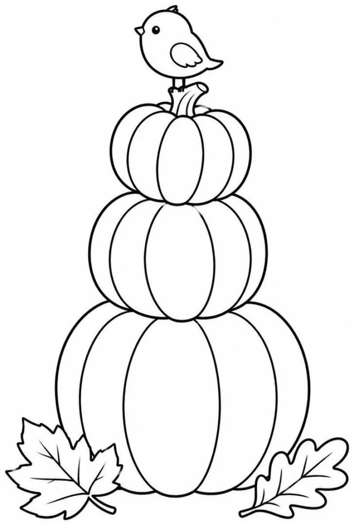 Stacked Pumpkin Tower