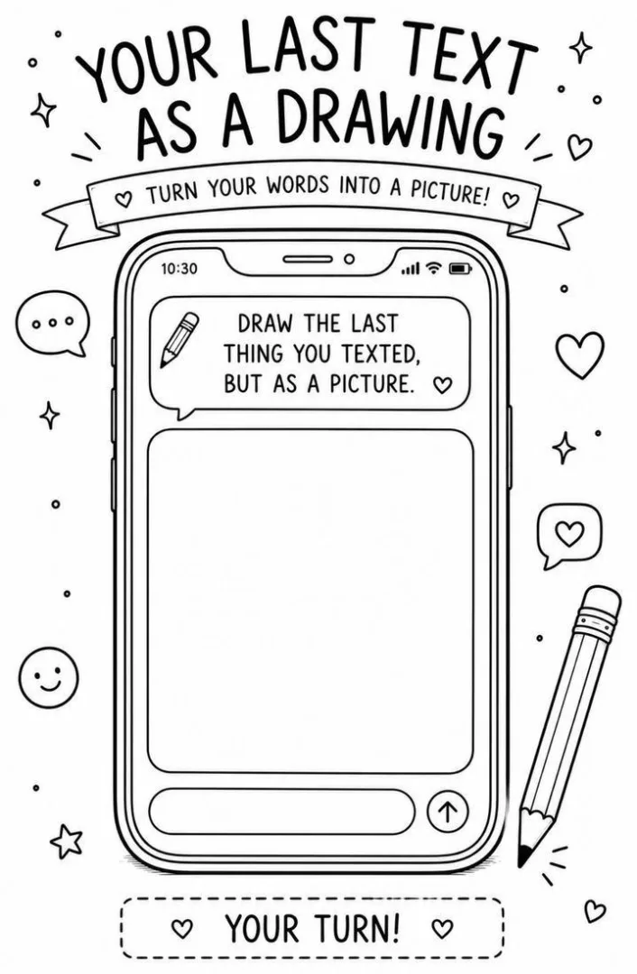Your Last Text as a Drawing