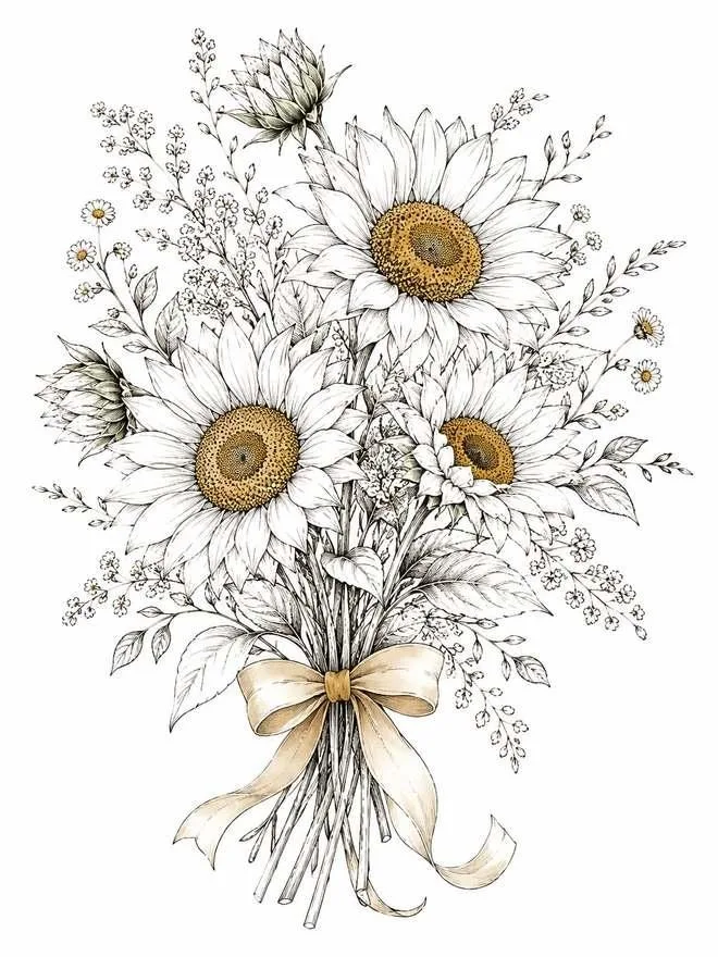 Elegant sunflower bouquet