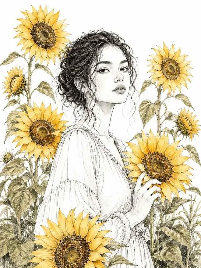 sunflower art work