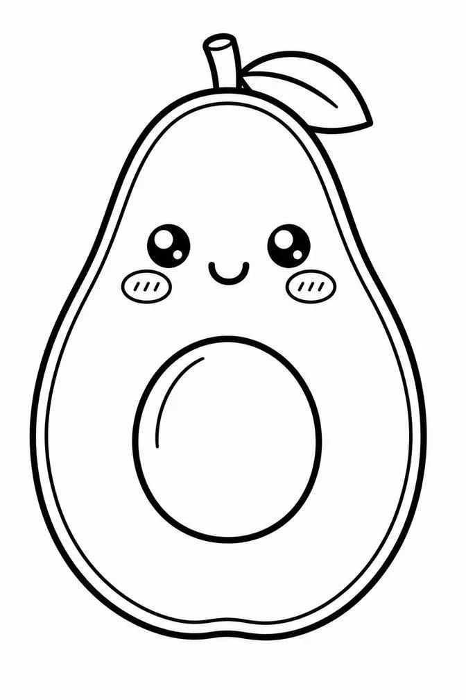 avocado drawing