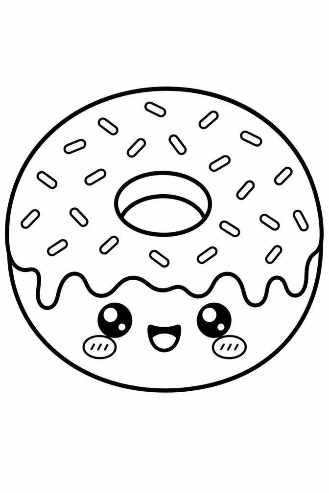 Cute donut drawing