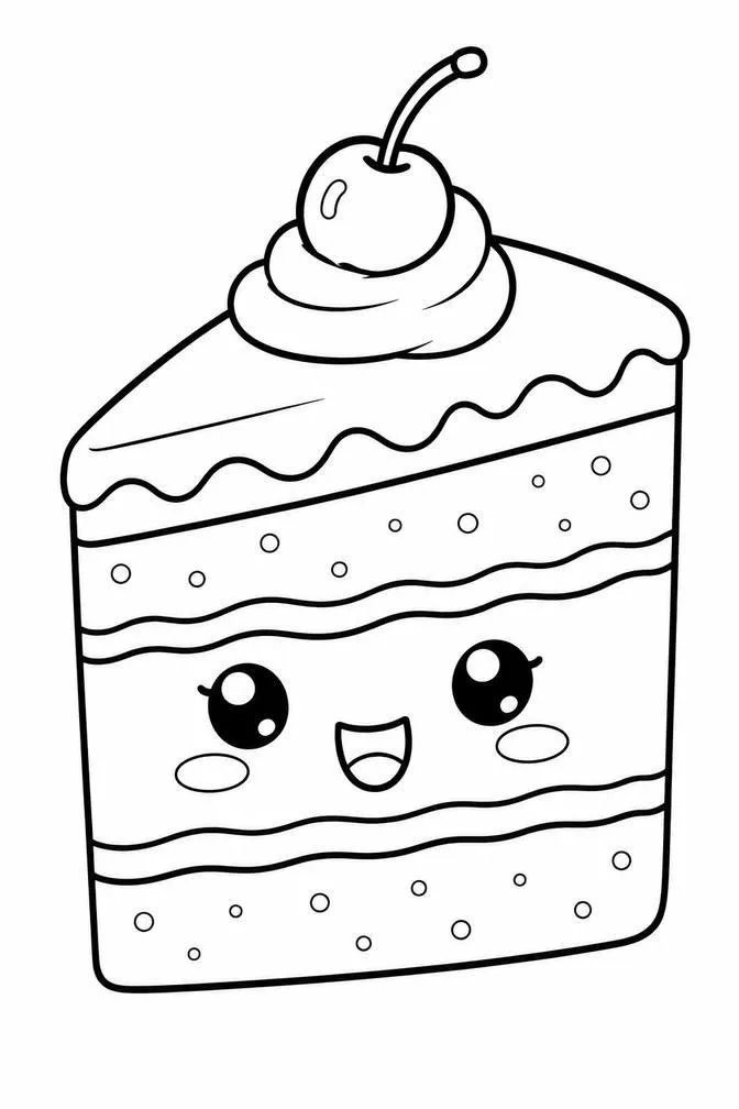cake slice drawing