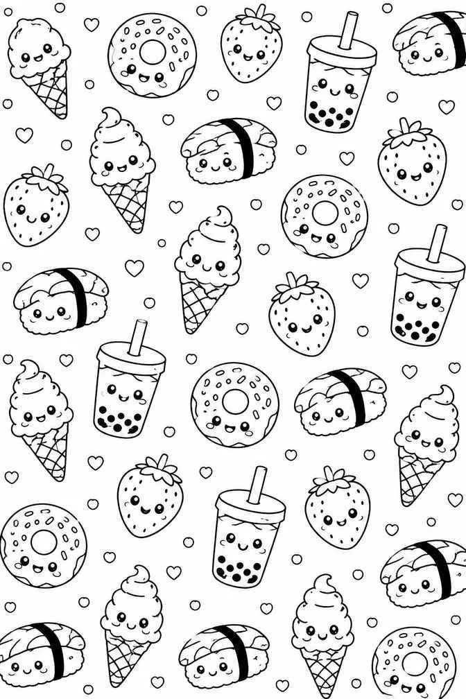 food pattern drawing
