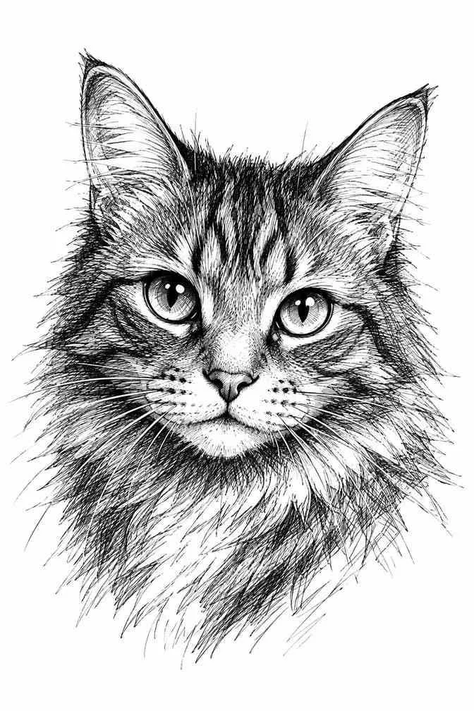 cat face sketch