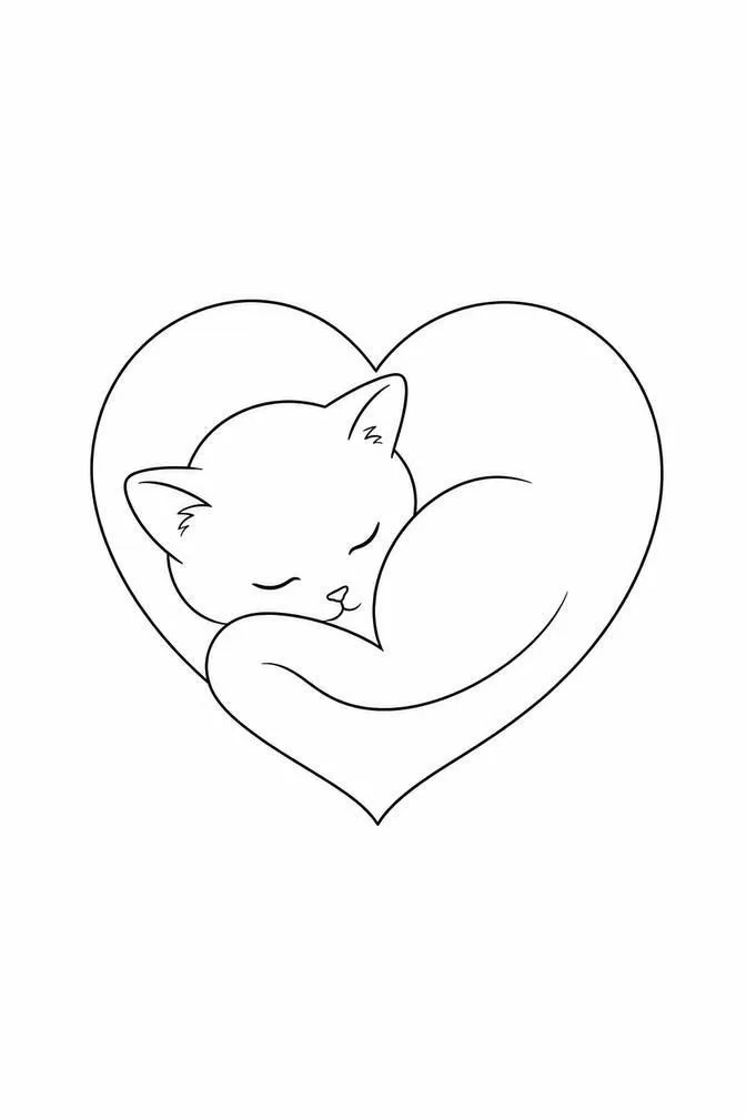 minimalist cat  drawing
