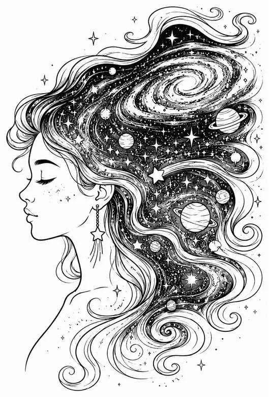 Girl Made of Galaxy