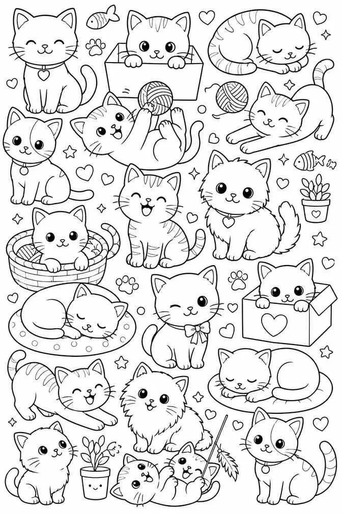 Cute cat stickers