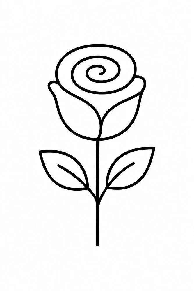easy rose drawing 