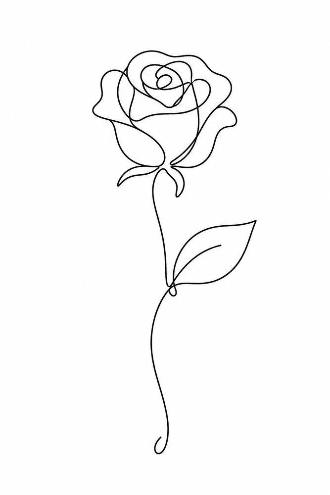  minimalist rose tattoo 