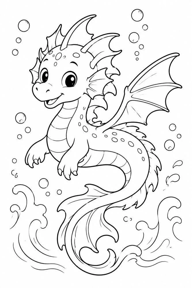 sea dragon drawing