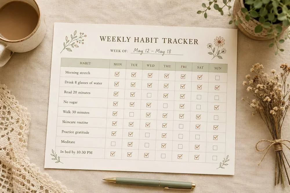 Weekly habit tracker