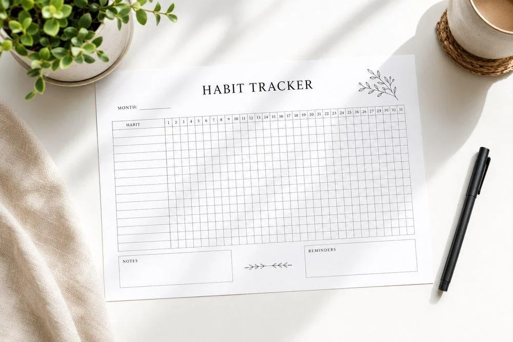 Minimalist & aesthetic habit tracker