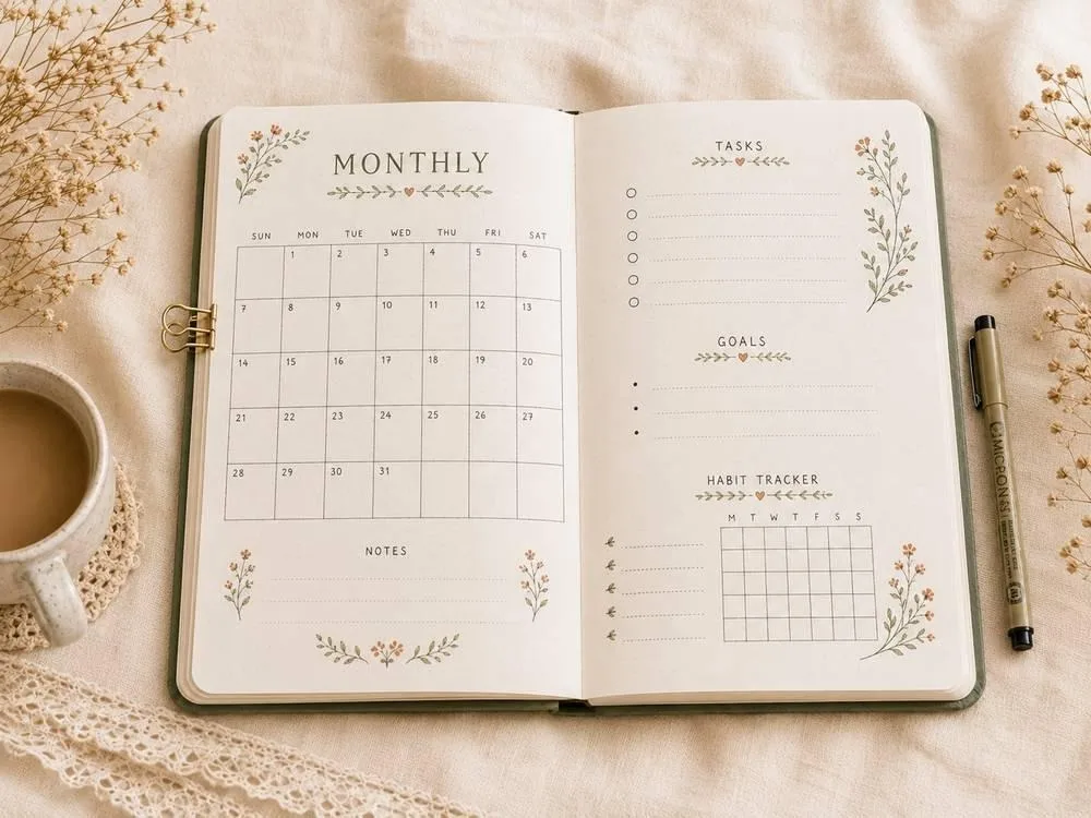 Monthly spread ideas
