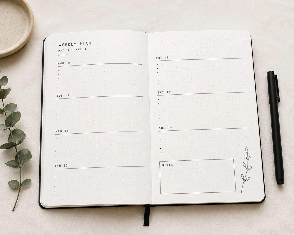 Minimalist bullet journal ideas