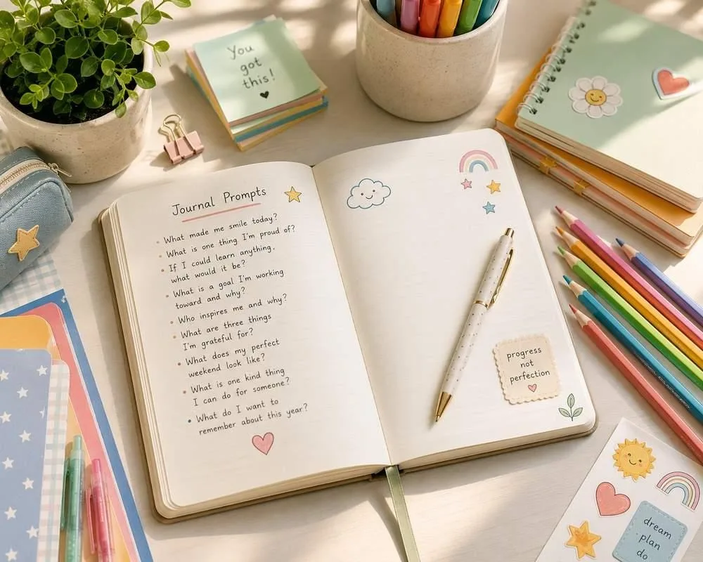 Journal prompts for kids, teens & students