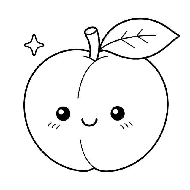 Peach drawing