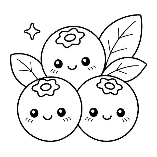 Blueberries drawing