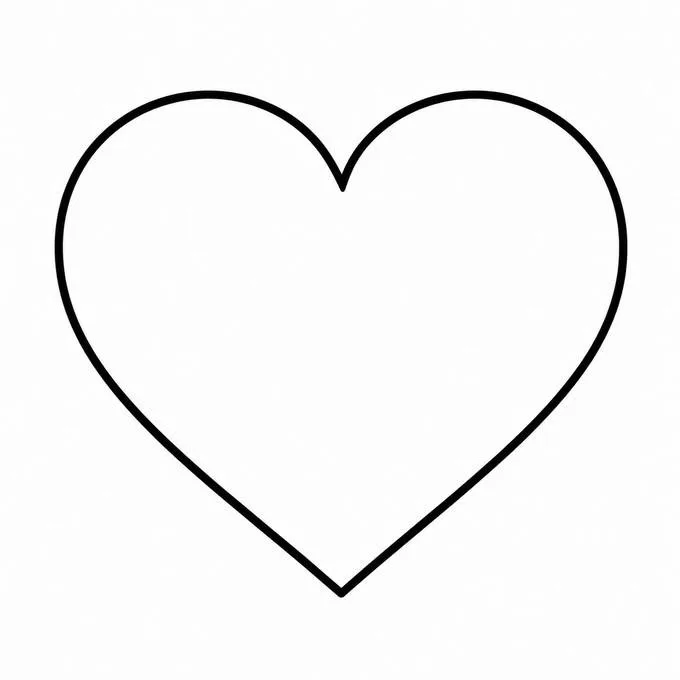 Classic love heart drawing