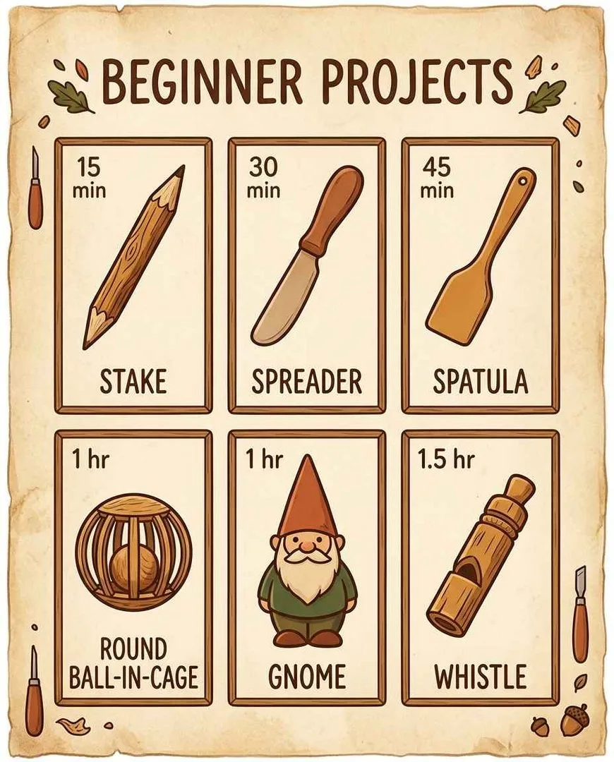 Easy whittling ideas for beginners