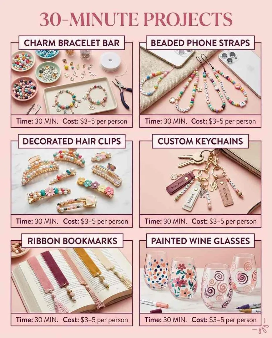 Quick 30-minute girls night craft ideas