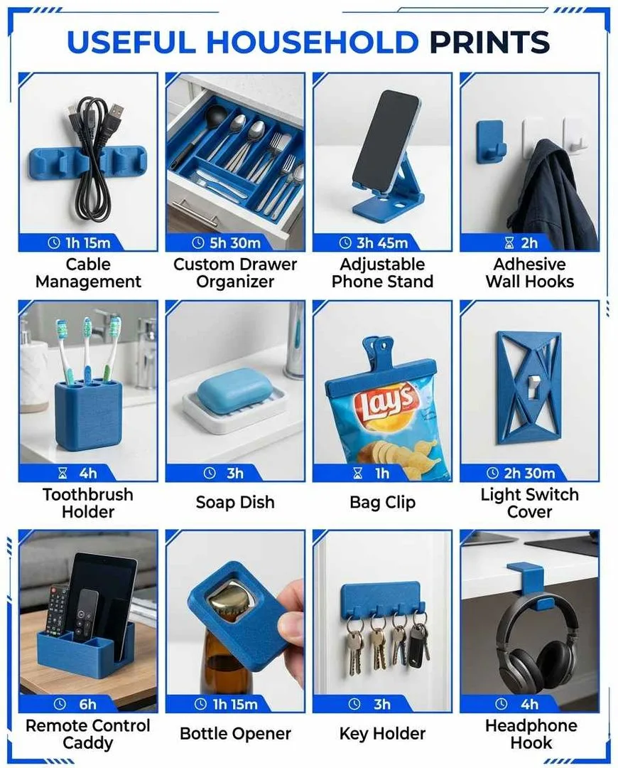 Useful 3D printed household items