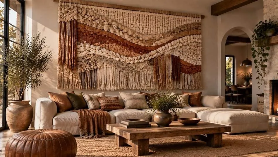 Gallery walls, ledges & textiles wall art