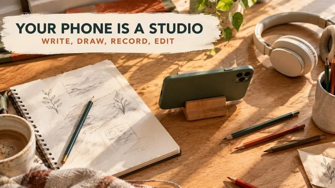 Creative things to do on your phone — write, draw, record, edit