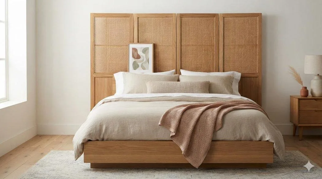 Renter-friendly bedroom wall decor