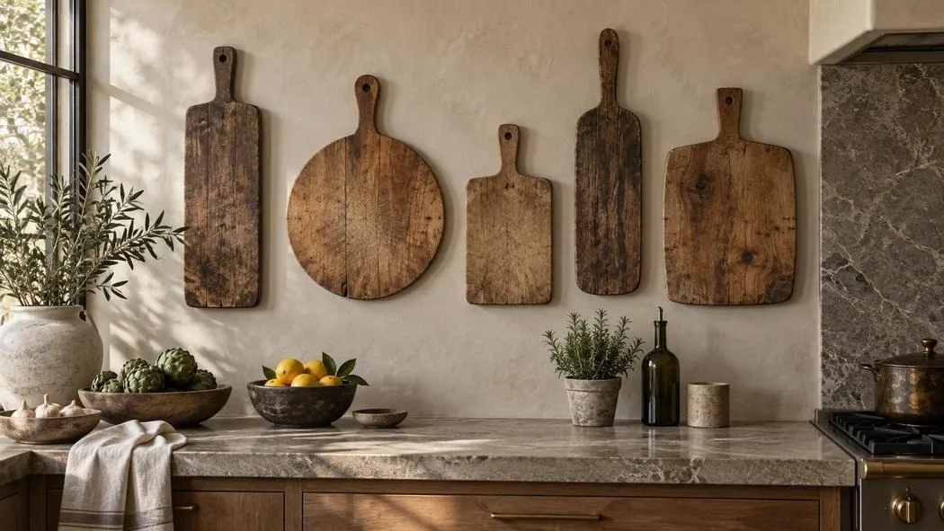 Plate walls and collected kitchen wall displays