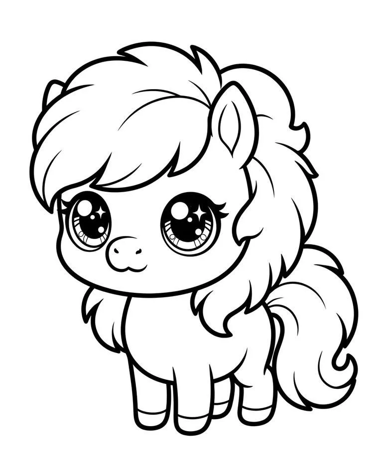  cartoon horse drawing