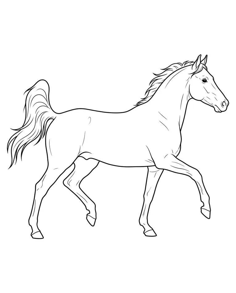 horse drawing easy