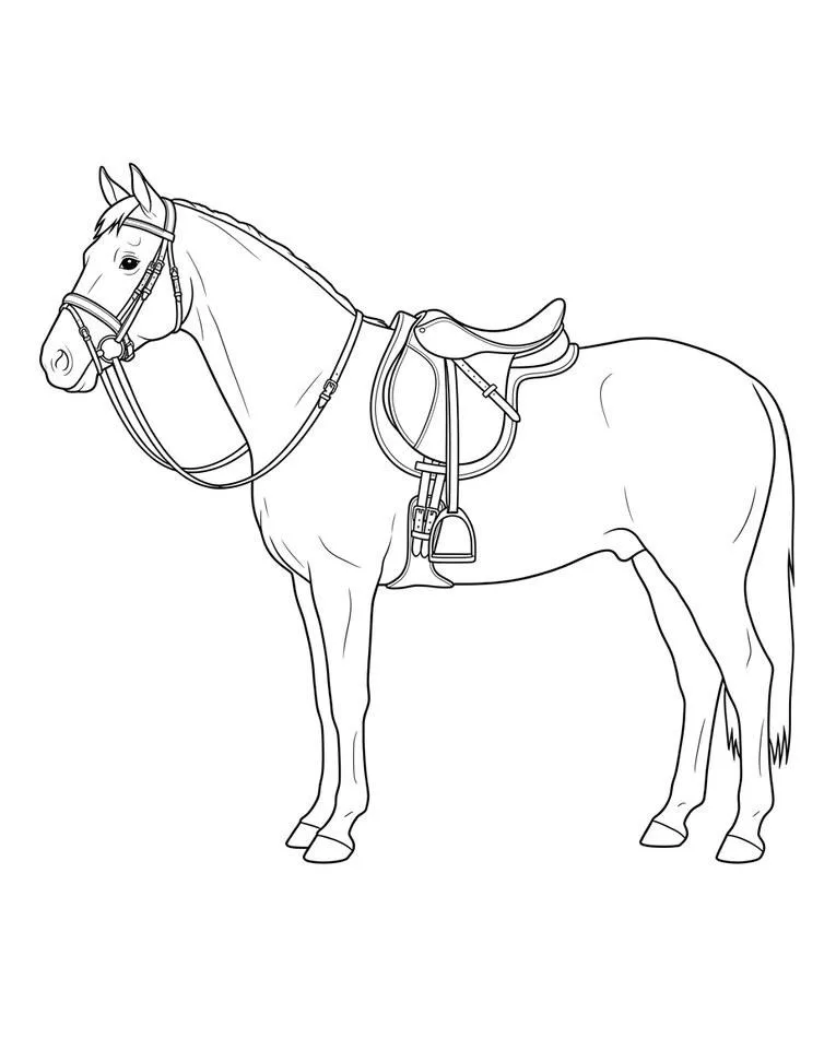 horse drawing easy