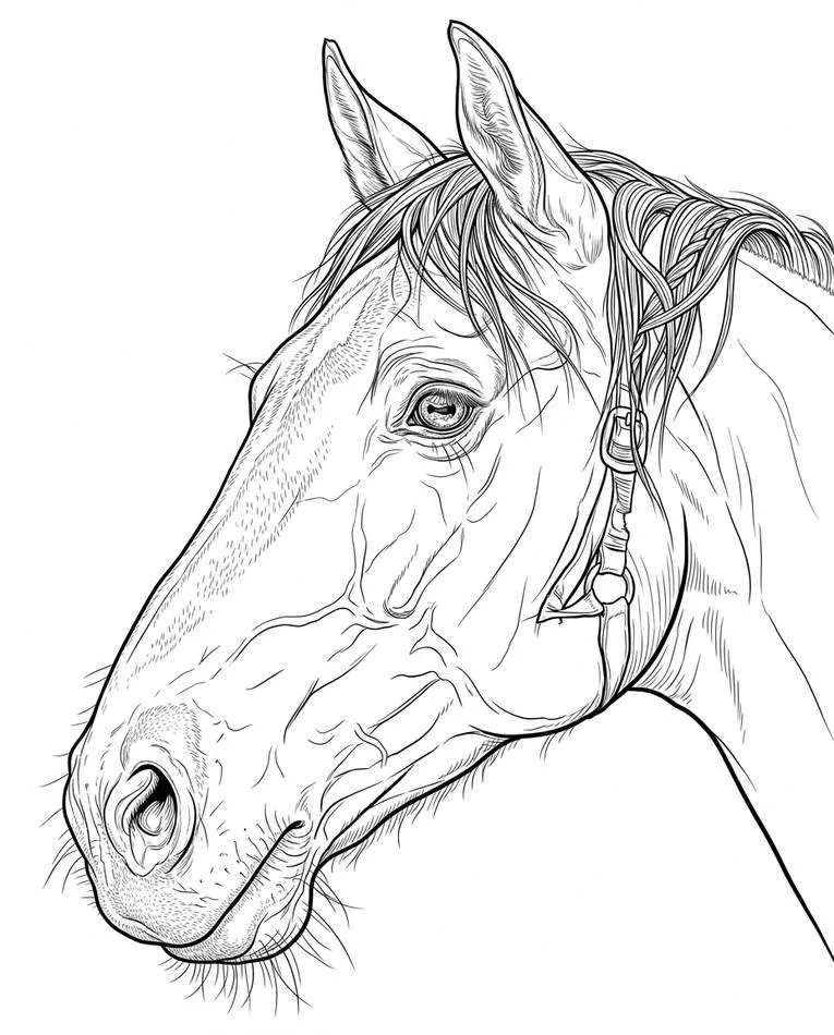 horse drawing 