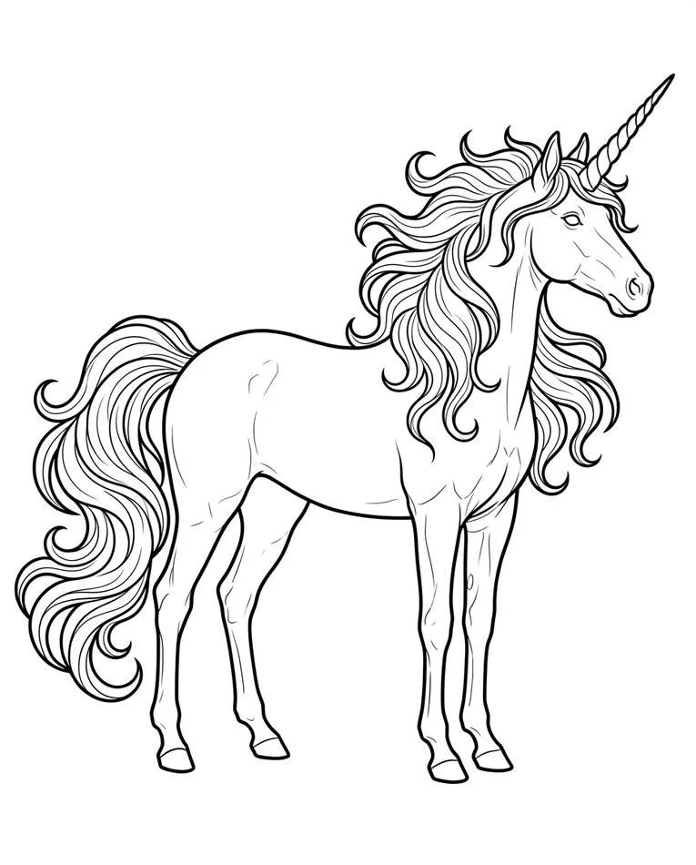 horse drawing easy
