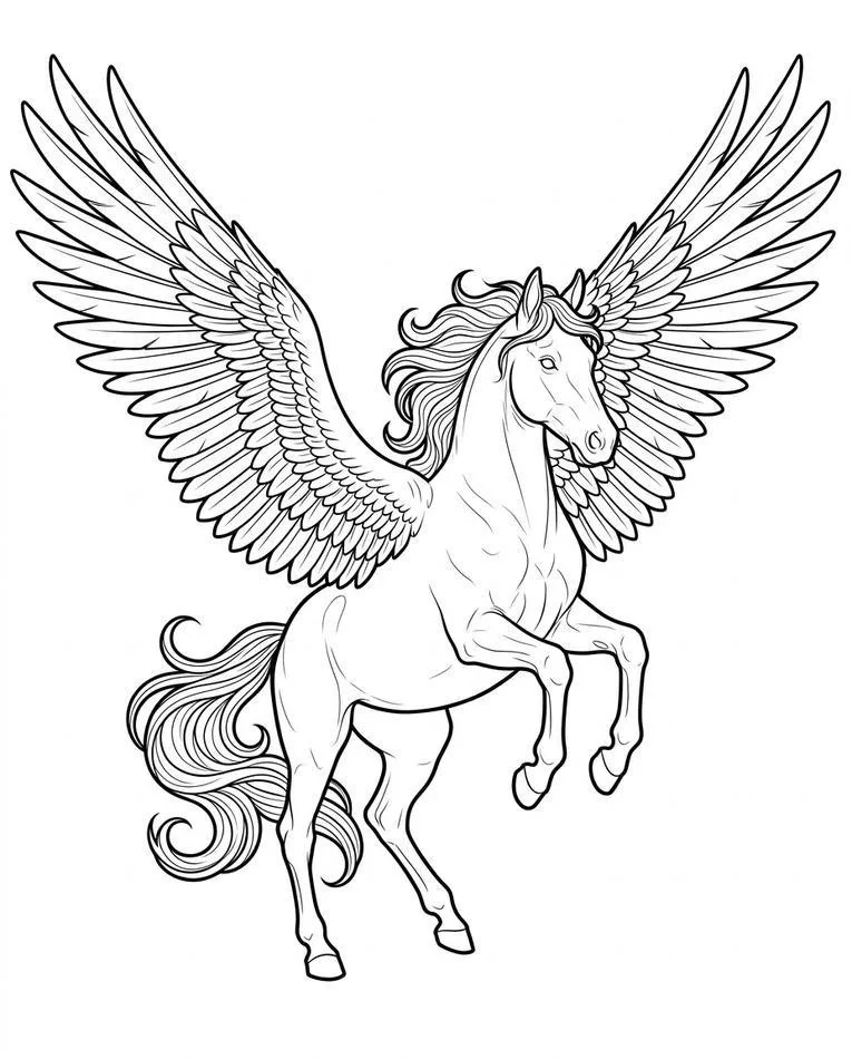horse drawing easy