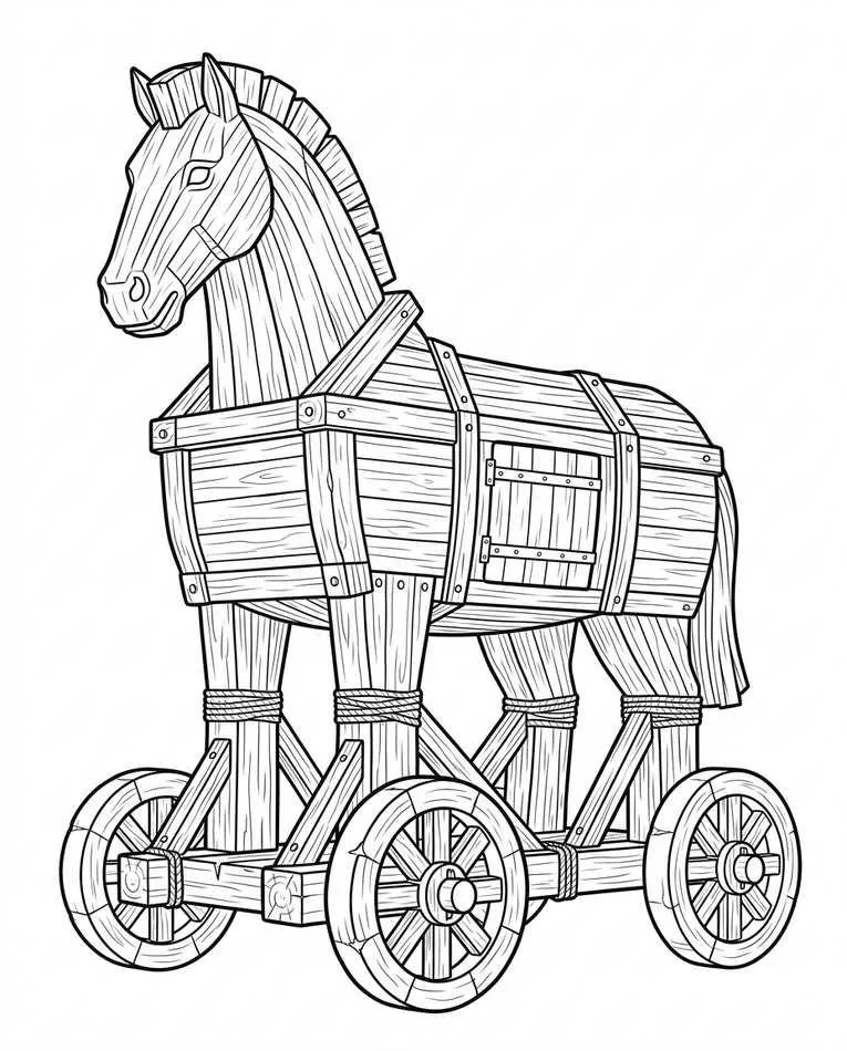 horse drawing easy
