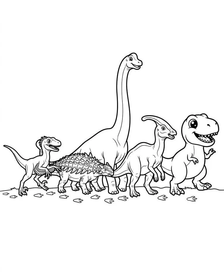 dinosaur cartoon drawing 
