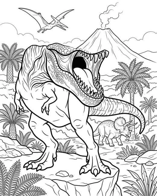 dinosaur drawing easy