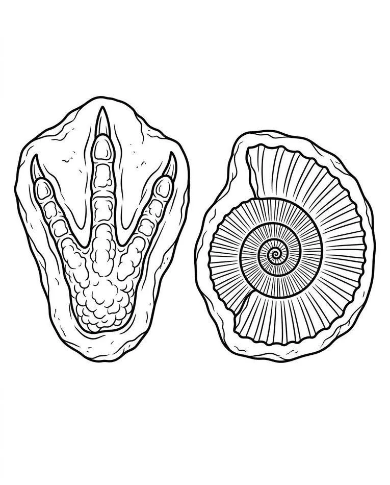 dinosaur foot drawing 