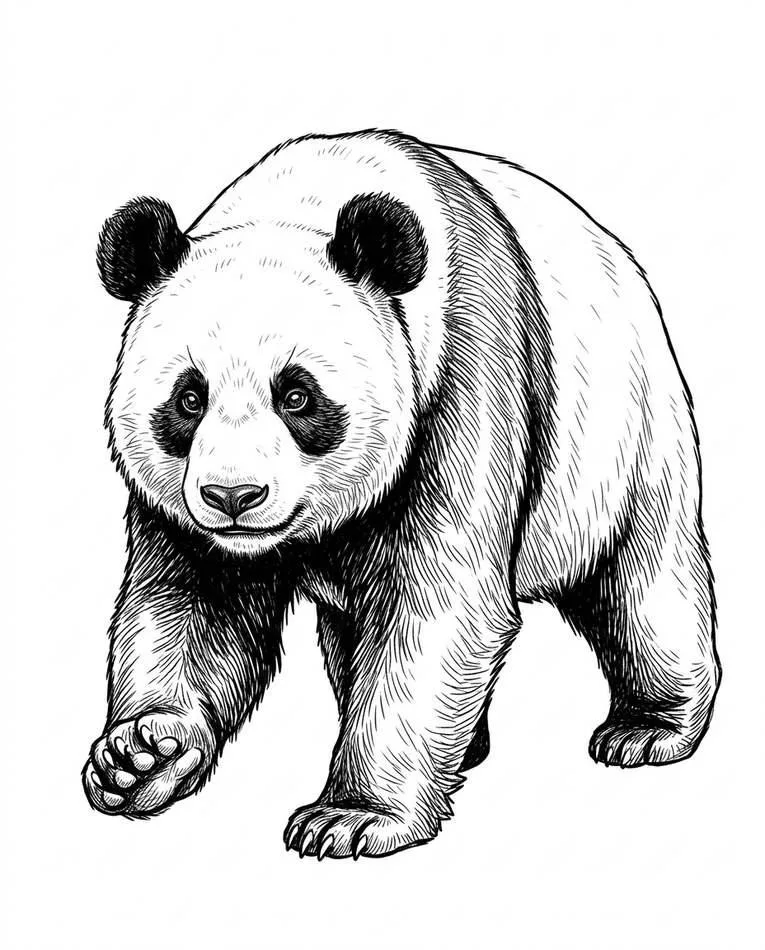 panda drawing