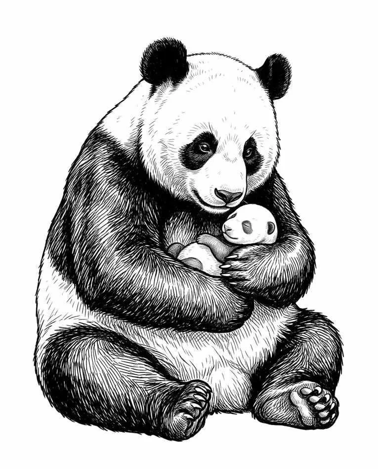 panda drawing