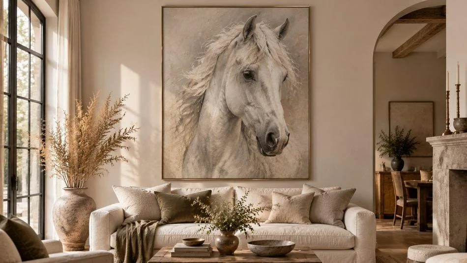Horses, longhorns & Western wall art